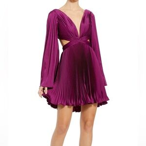 Mac Duggal Elegant Purple Pleated Dress